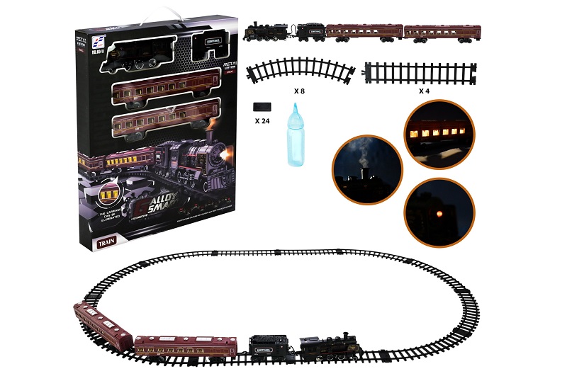 Потяг метал арт. 60-11 (18шт/2)  батар. світло, звук, паркороб. 35*44,7*6,8см
