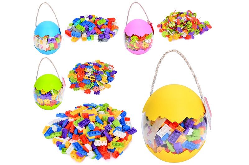 Конструктор 111-6 (60шт) 4 види, в колбі(яйце), 18-13-13см