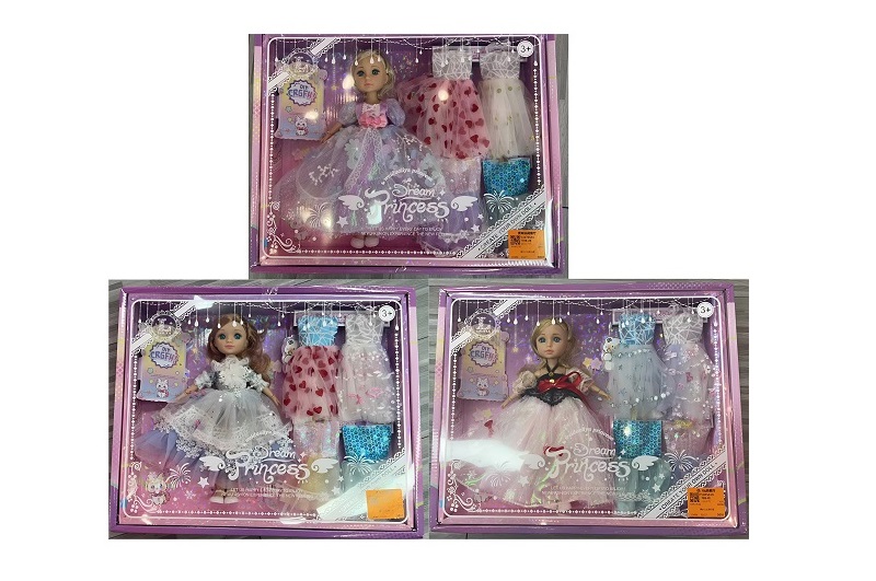 Лялька 30см 1788-2B/D/E з нарядами,аксес та тваринкою.3в.кор.44*7*36 /24/