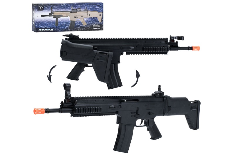 Автомат 8902A-Black (5шт) 78см, складний, стріляє пластиковими кулями, в кор-ці, 63-27-10см