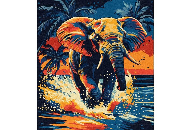 Картина по номерах Магія слона" 40х50см  KHO6744"