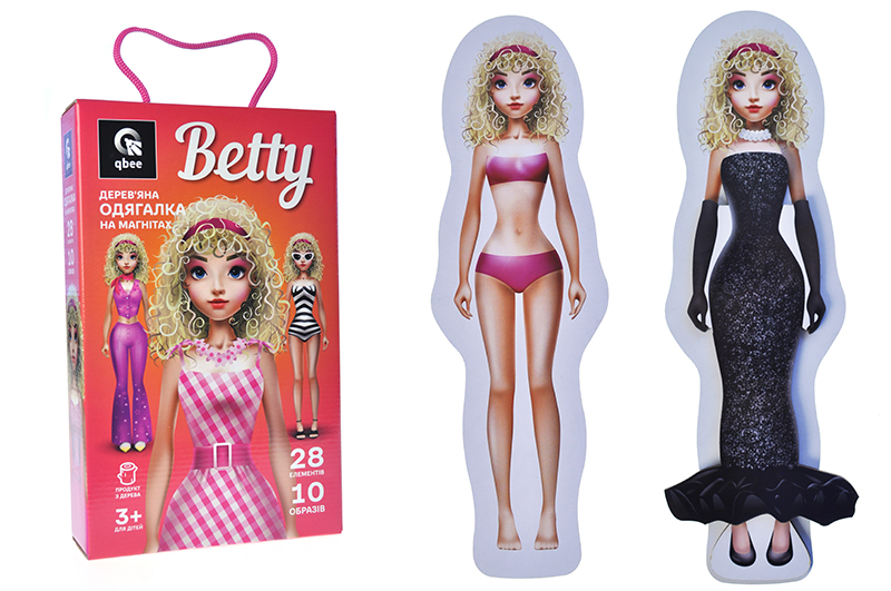 Дерев'яна одягалка на магнітах Betty" QB600-009  qbee"