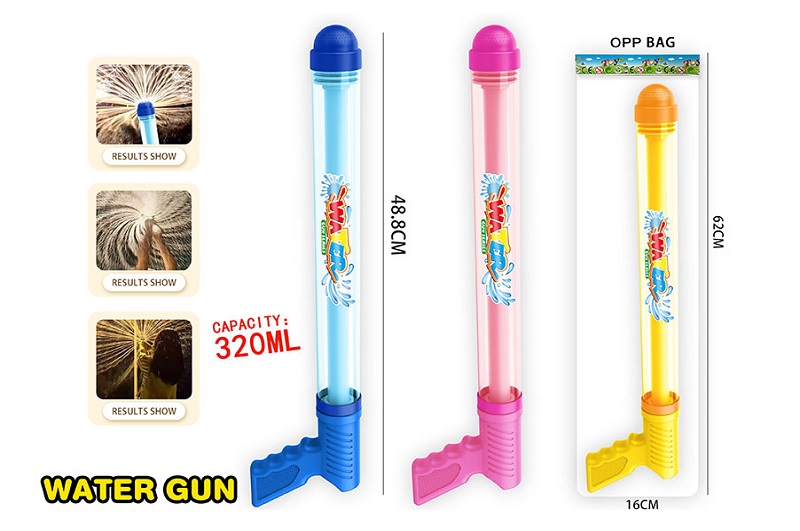 Водний пістолет арт. M918 (144шт/2)  3 кольори, 3 варіанти розприскування води пакет 16*62 см