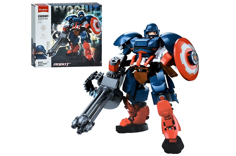 Конструктор SLUBAN M38-B1382 (32шт) робот-воїн, 14,8см, фігурка, 247дет, в кор-ці, 22-23,5-6,5см