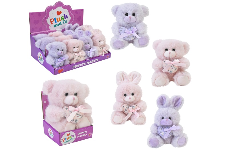 М'яка іграшка Plush and Co арт. PLC25014 (144шт) 13 см 12шт в дисплей боксі 4 види, кор. 9*8*13см, в