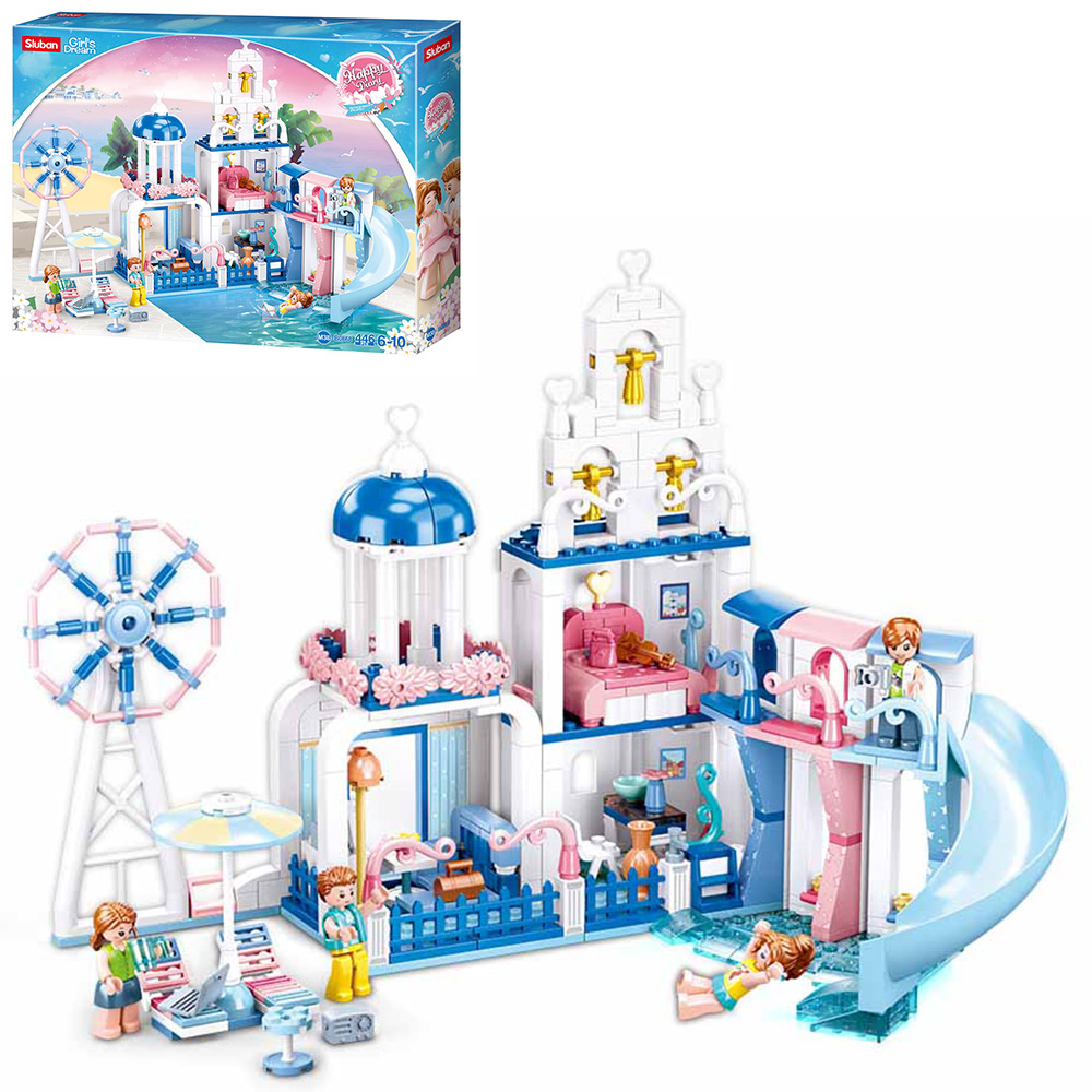 Конструктор SLUBAN M38-B0868 (12шт) центр розваг, аквапарк, 446дет, в кор-ці, 42,5-33-7см
