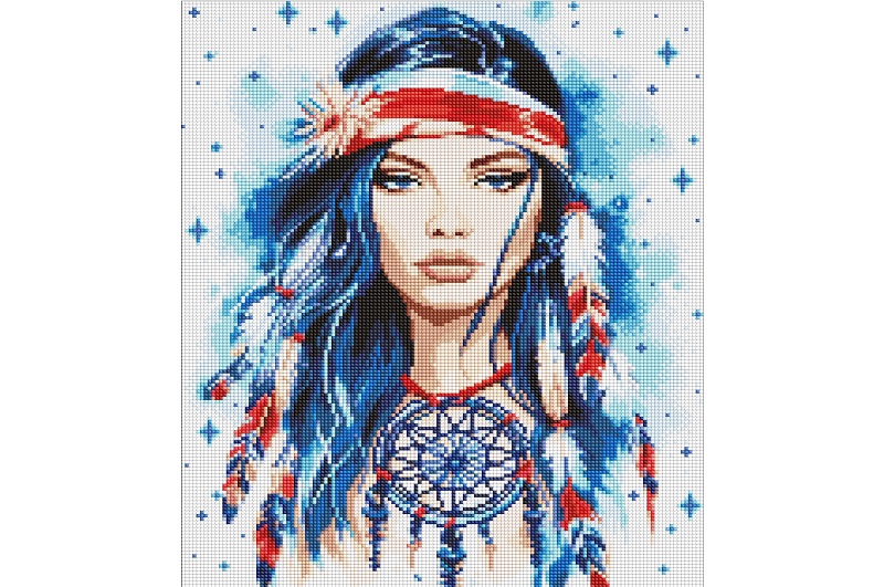 Набір з алмазною мозаїкою  Амулет" з АВ стразами 40х50см  AMO7993"