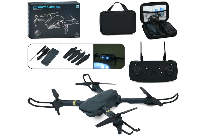 Квадрокоптер JF-12 (12шт) р/к2,4G, акум, 31см, камера, складний, світло, USBзарядне, запасні лопаті,
