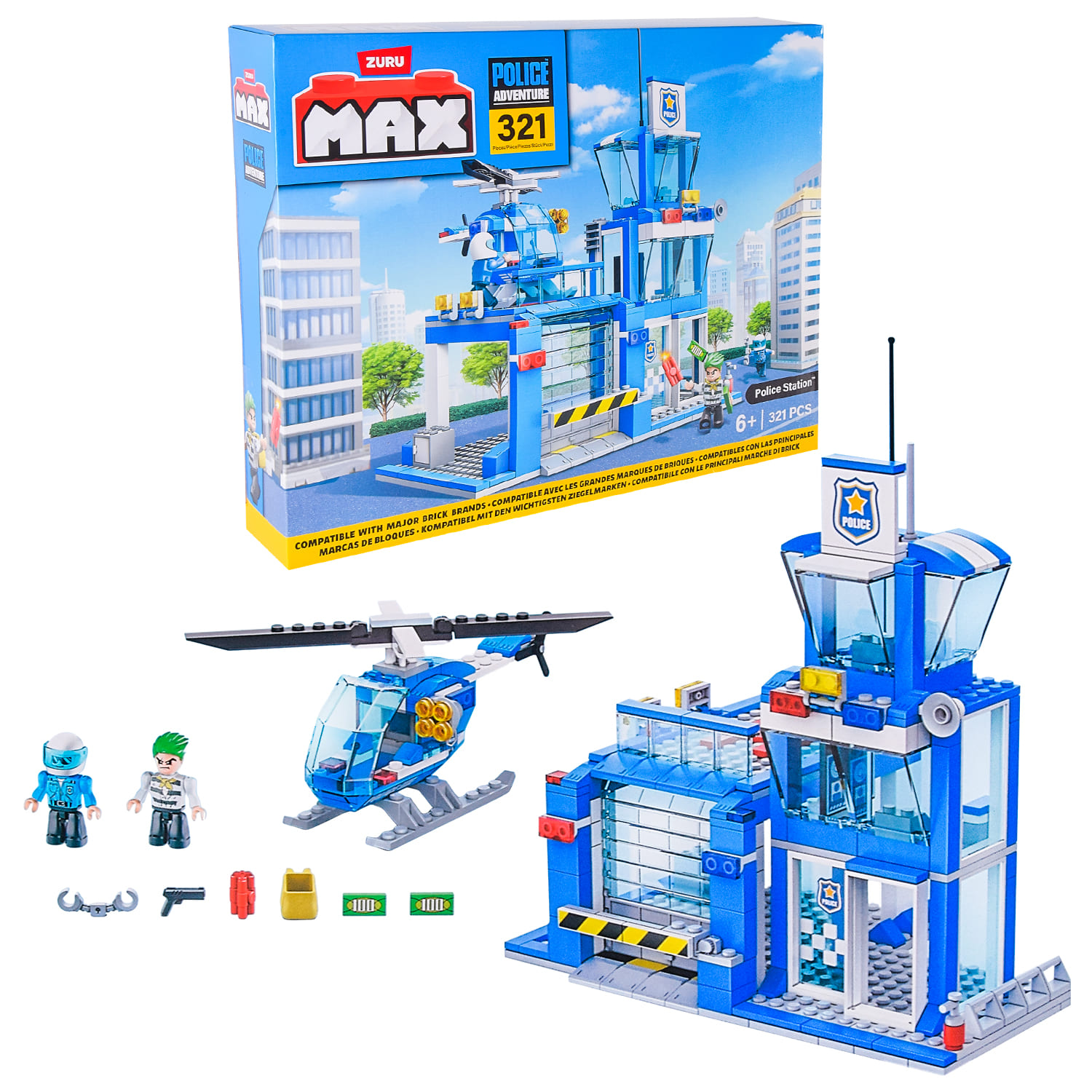 Конструктор Zuru MAX CITY Поліція арт. 83163 (12шт) 321 дет., короб.8*55*38см