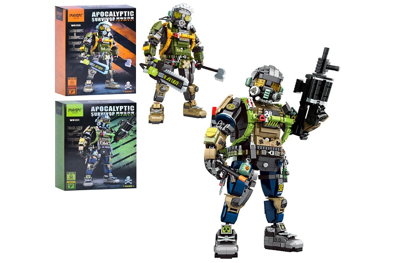 Конструктор W9100-01 (6шт) робот, 33см, 2 види, в кор-ці, 28,5-40-12см