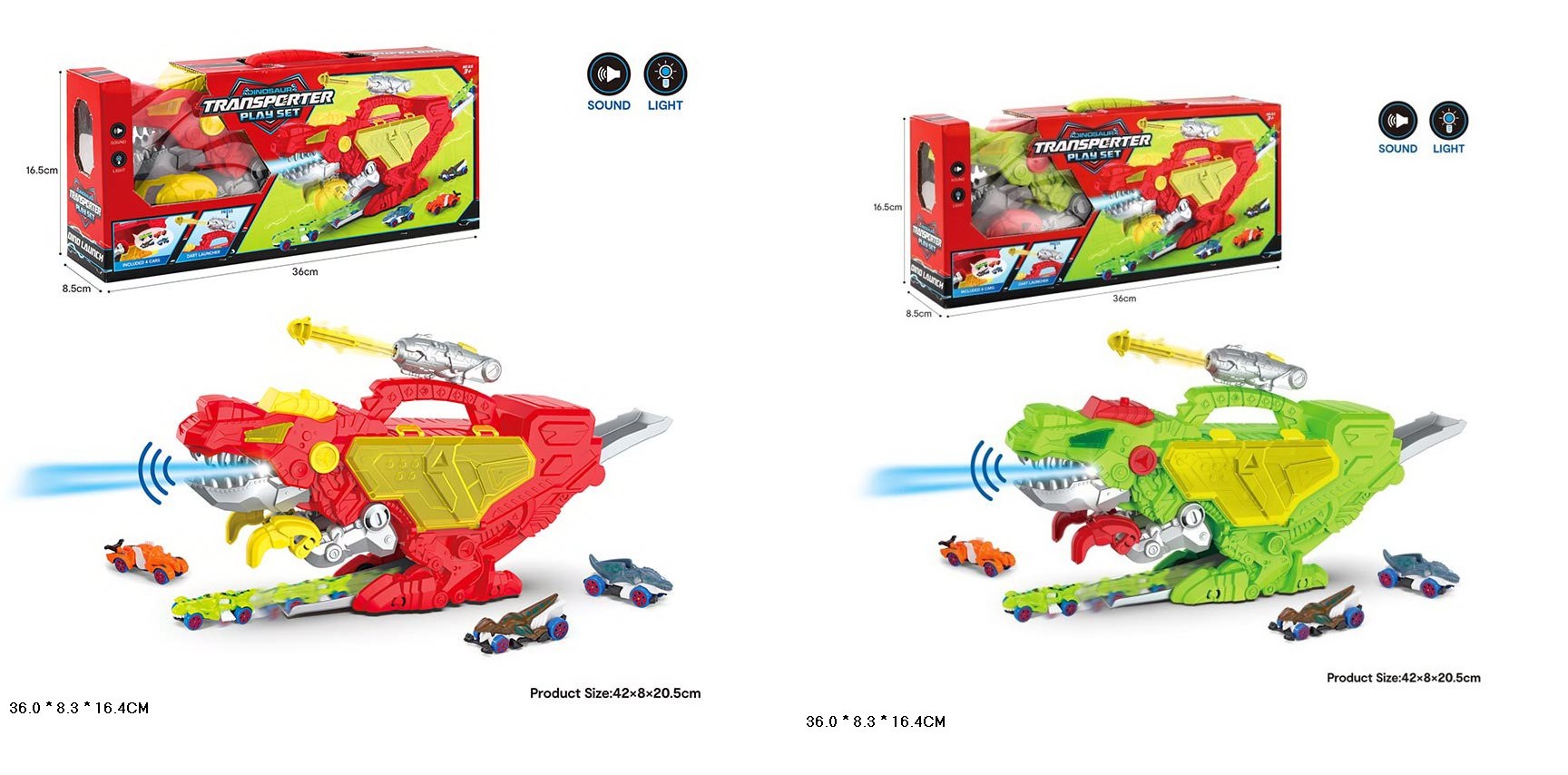 Iгровий набірарт. 17815/17816 (48шт/2)  батар. 2 види,світло,звук,машинки у наборі, короб. 36*8,3*1