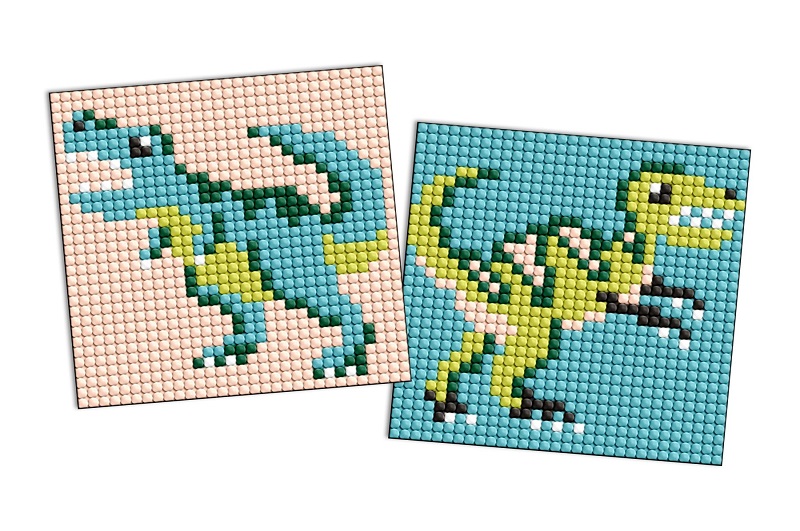 Набір з алмазною мозаїкою на самоклеючій основі для дітей Юрський період.Динозавр 4" 9х9см AMS1136"