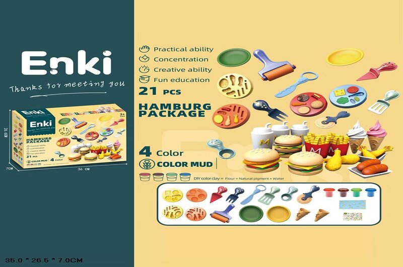 Кухонний набір EK6001 фастфуд з пластиліном та аксес.кор.35*7*26,5 /24/