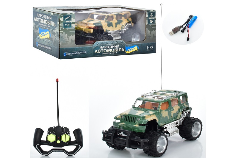 Джип M 4962 (18шт)17см, р/в, аккум,USB зарядка, 1:22,аморт,гум.кол, 2кол, в кор-ці, 25-13,5-11,3см