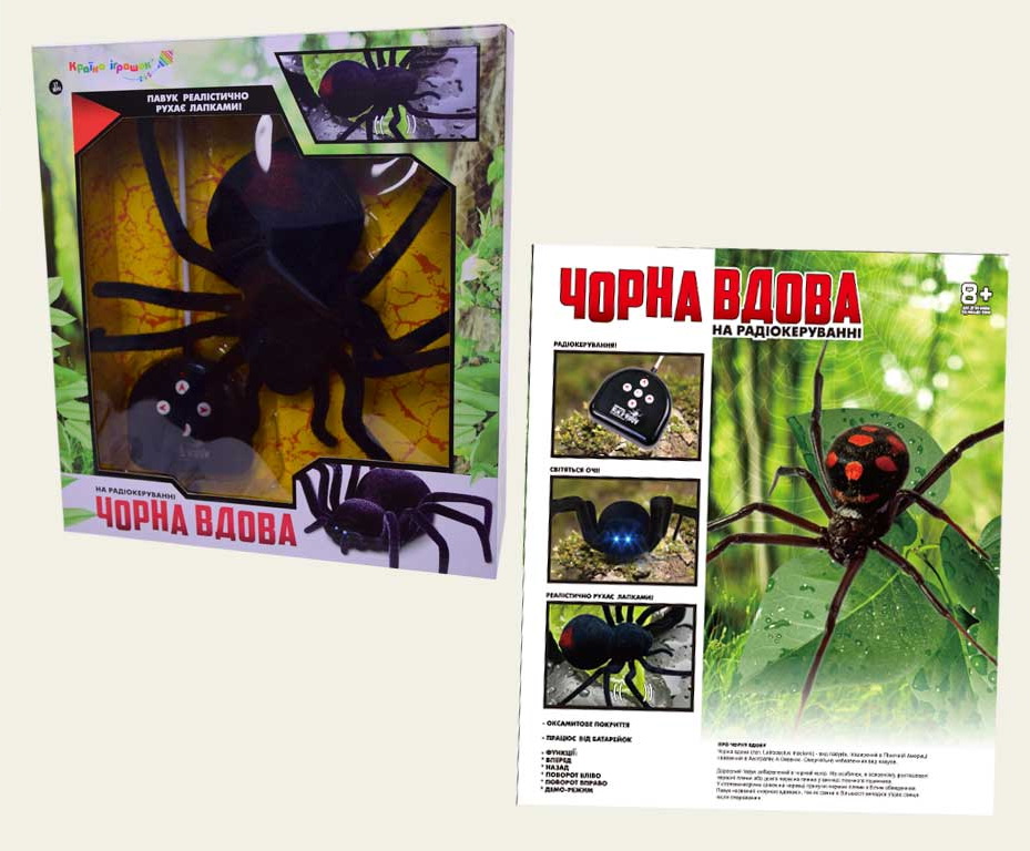 Павук на р/к арт. PL-724-50 (12шт/2) Чорна вдова, короб. 30*33*10см