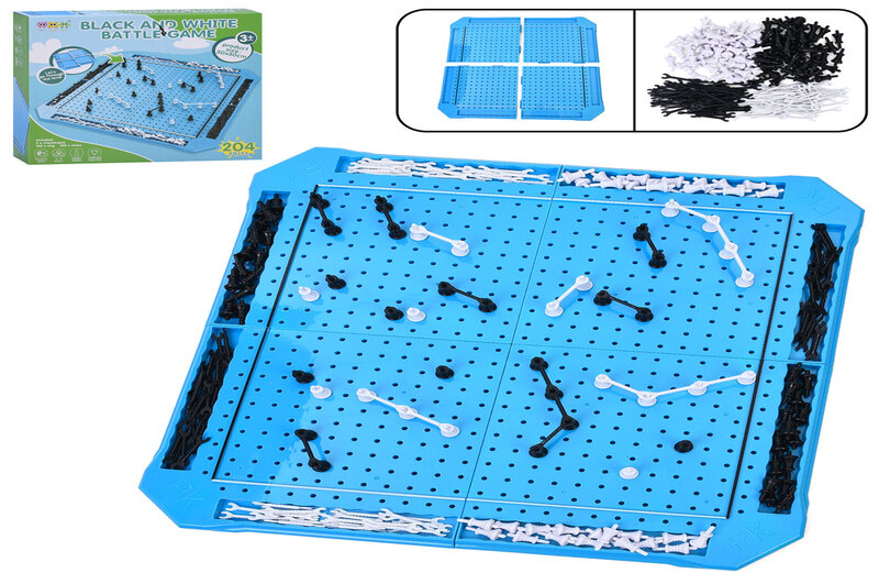 Настільна гра 8803 (24шт) Чорні та білі, Батл чорних та білих, ігрове поле 50-50см (складне-4частини