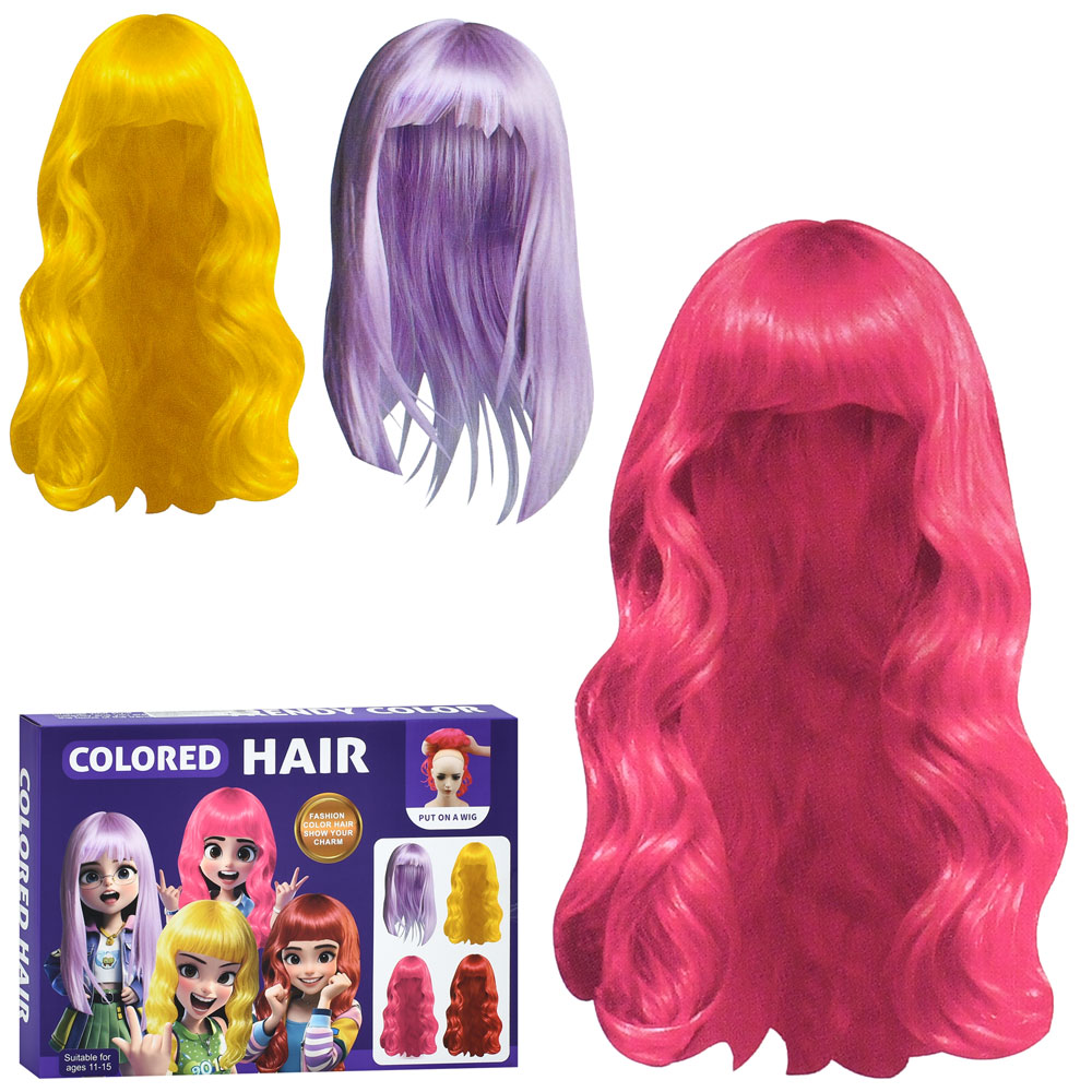 Набір аксесуарів C2008-09-10 (30шт) перука 34см, гребінець, аксесуари, 3 види, в кор-ці, 35-25-5,5см