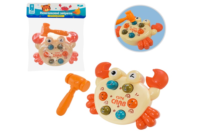 Логіка-стукалка арт. PL-725-34 (120шт/2) крабік, в комплекті молоток,р-р 21*6*16см, пакет 25*6*24,5