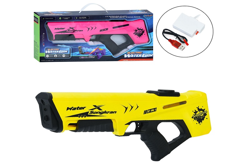 Водяний бластер T-11 (12шт) 42см, акум, USBзарядне, 2 режими, 2 кольори, в кор-ці, 47-21-7,5см