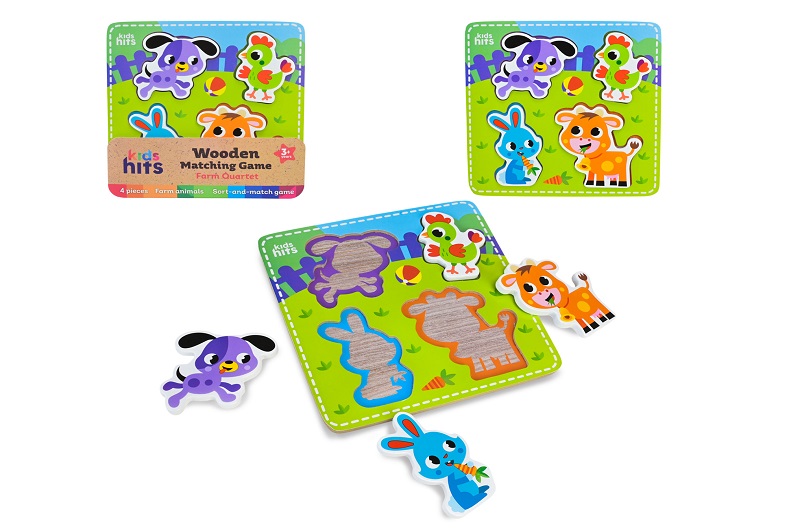 Іграшка дерев'яна KidsHits арт. KH20/034 (100шт) вкладиші 15*15*0,9см