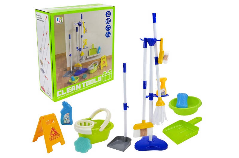 Набір прибиральника арт. 204 (24шт/2)  швабра, мітла, аксес короб. 33*10*25 см