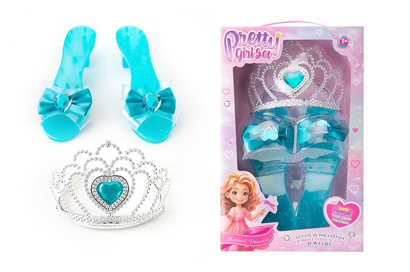 Аксесуари для дівчат арт. 266-1/2 (48шт/2) no мікс 2 види, туфельки, аксес короб. 18*5,5*29 см