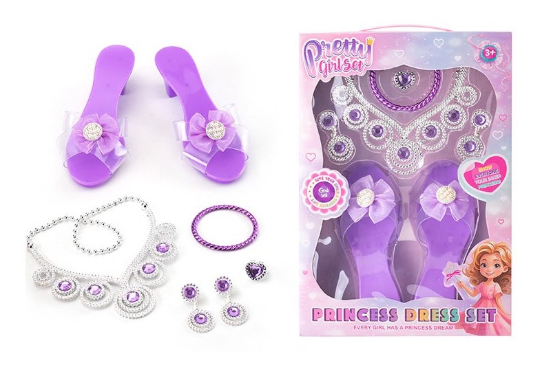 Аксесуари для дівчат арт. 265-4/6 (48шт/2)  no мікс 2 види, туфельки, аксес короб. 22*6*32 см