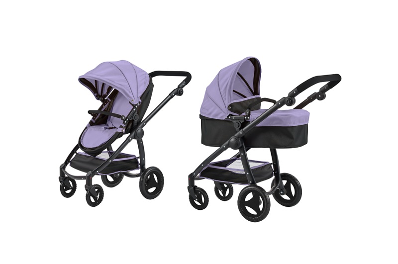 Коляска для ляльки 2в1 CARRELLO ULTRA 9696  PURPLE з сумкою метал.кор.51*14,5*44,5 /1/