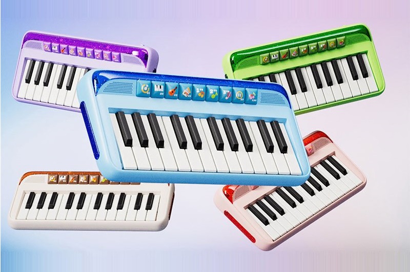 Піаніно арт. 808-25 (40шт/2) батар., 5 кольрів мікс, у короб. 35*19*6см