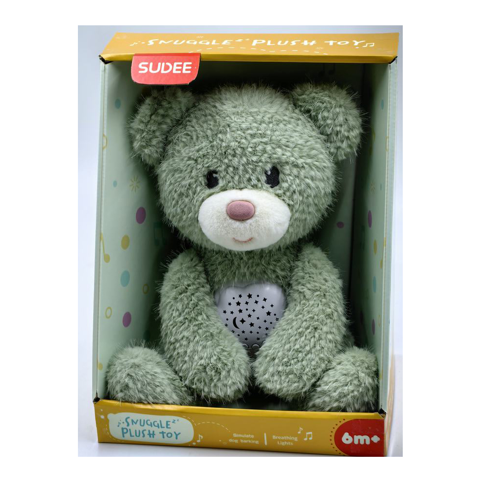 Нічник D1031 (18шт) ведмедик, 30см,плюш, проектор зоряного неба,світло кольорове,звук/білий шум,регу