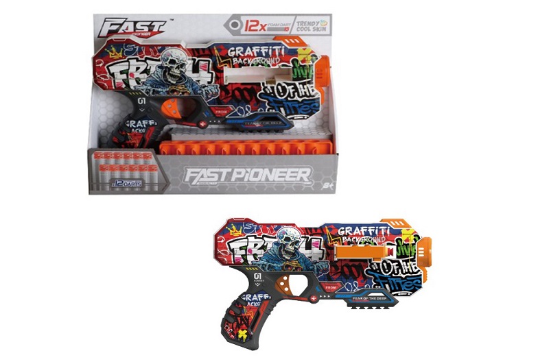 Пістолет BH151 (24шт) 27см, м'які кулі 12шт, в кор-ці, 28-22,5-6,5см