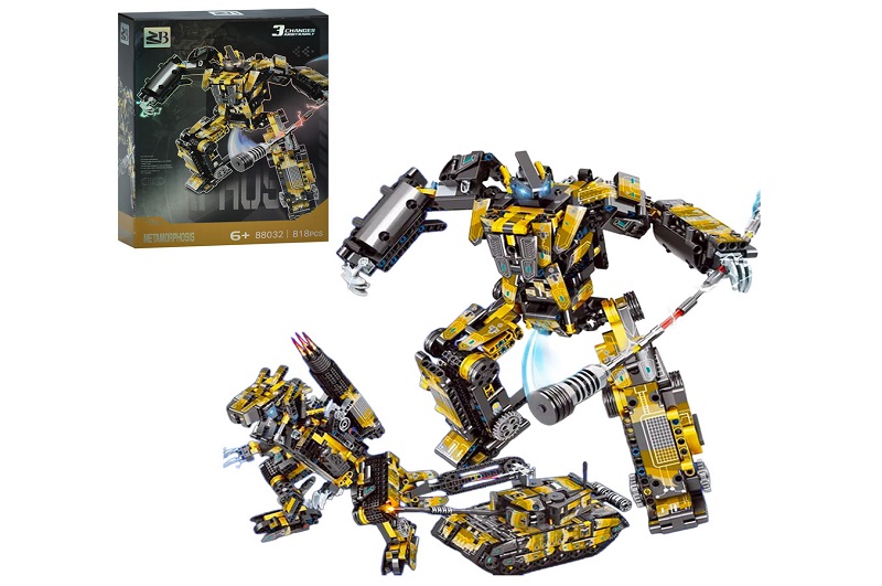 Конструктор 88032A (12шт) 3в1(робот, динозавр, танк), 818дет, в кор-ці, 29,5-40,5-9,5см