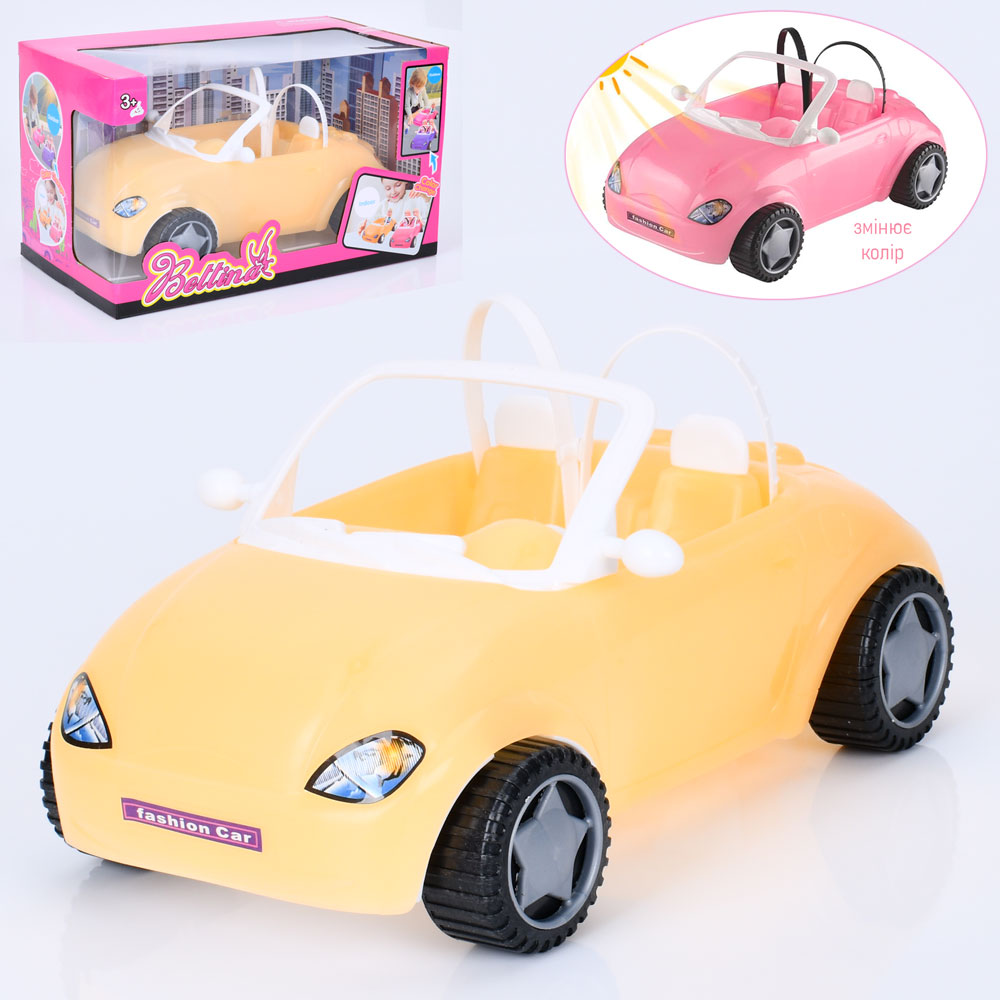 Машинка для ляльки 68435 (18шт) 29см, на сонці змінює колір, в кор-ці, 34,5-20-19см