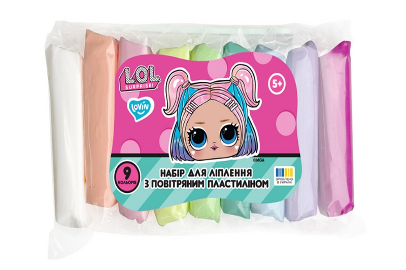 L.O.L. Surprise! TM 9 кол. пастель ТМ Lovin LOL70194 Набір для ліплення з повітряним пластиліном