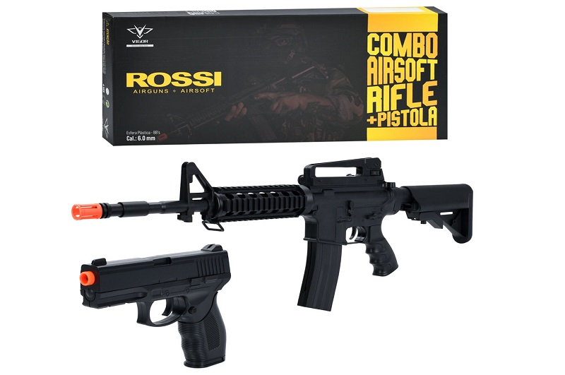 Автомат 9905 (4шт) 86см, набір зброї (пістолет 20см 1шт), стріляє пластиковими кулями, в кор-ці, 70,