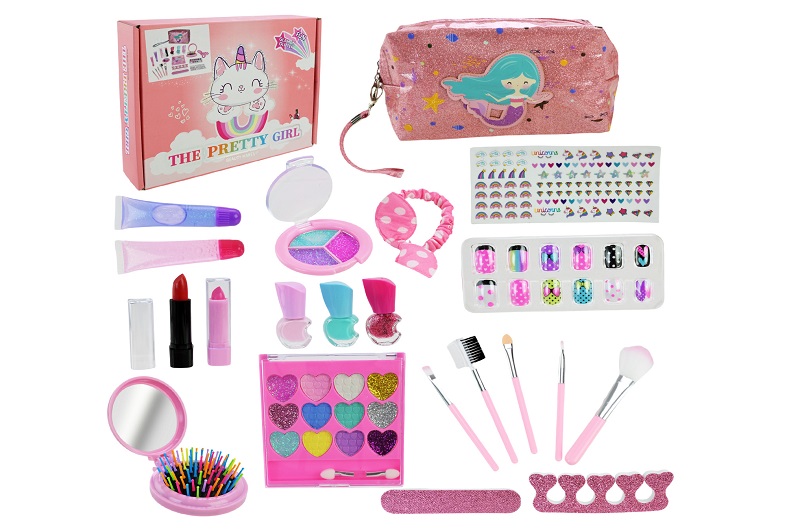 Косметика арт. 2605J-JY2405 (36шт)   Лаки, тіні, помада, аксес, косметичка короб. 21,3*15,6*15,8см