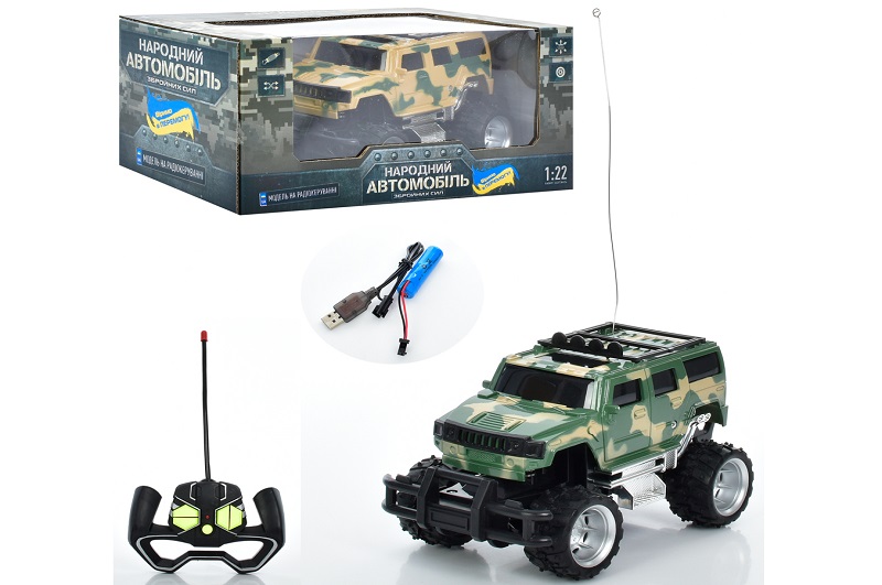 Джип M 4966 (18шт)17см, р/в, аккум,USB зарядка, 1:22,аморт,гум.кол, 2кол, в кор-ці, 25-13,5-11,3см