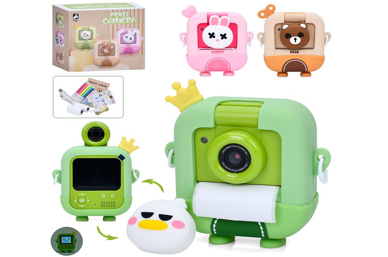 Фотоапарат M9-B-D-R (5шт) 9см,фото/відео,миттєвий друк, поворотна камера, силіконовий чохол, папір2ш