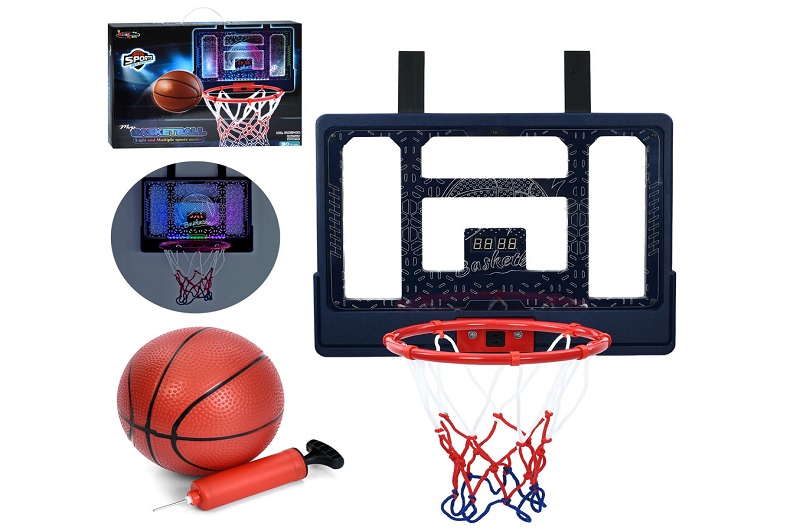 Баскетбольне кільце MR 1540 (6шт) щит(пластик) 43-32см, кільце(метал) 25см, музика, світло (7режимів