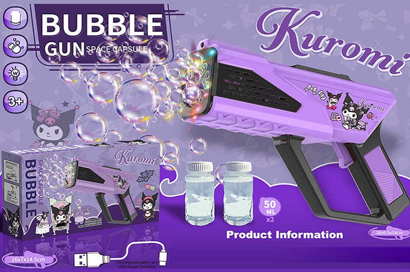 Пістолет з мильними бульбашками PP 277-3 (72) вбудований акумулятор 3.7 V, автоматичний, підсвічуван