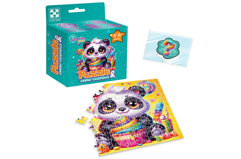 Гра розвиваюча пазли із сюрпризом Панда" VT8030-08 (укр)"