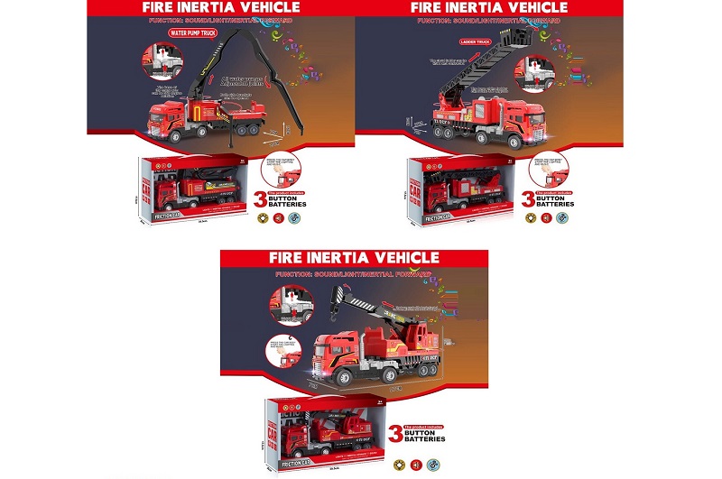 Пожежна машина 839-9B/10B/8B інерц.муз.світ.3в.кор.30,5*8*17,5 /48/