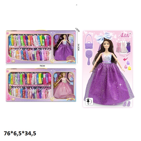 Лялька 30см WX244-1 з нарядами та аксес.2в.кор.76*6,5*34,5 /18/