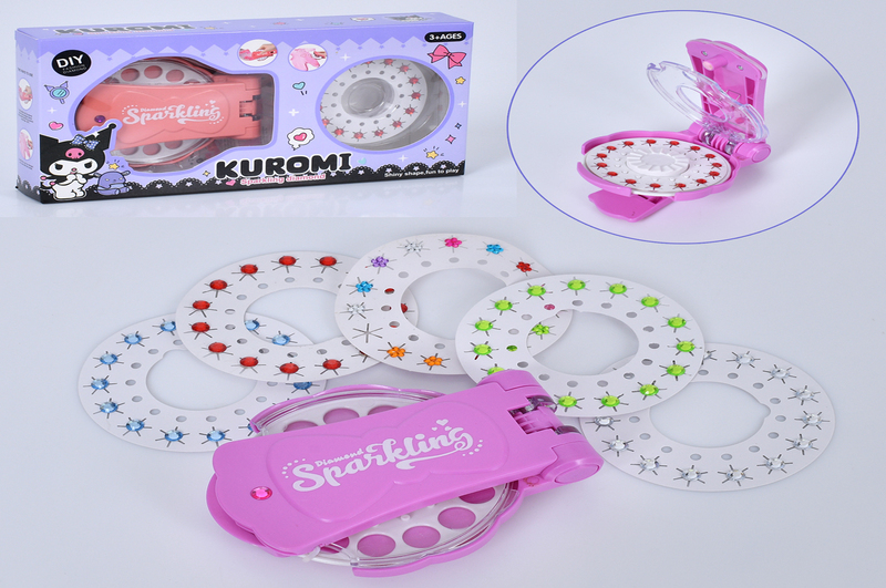 Набір для творчості DM249-132 (60шт) KR, пристрій для кріплення страз, стрази, 2 кольори, в кор-ці,