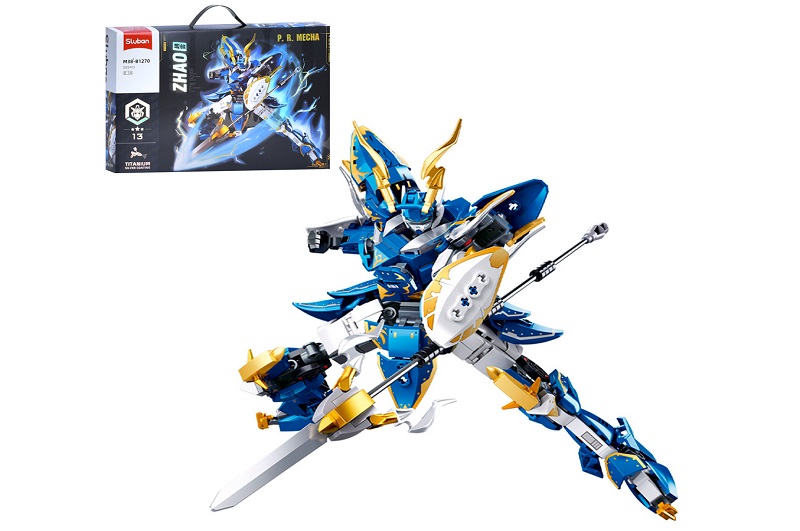 Конструктор SLUBAN M38-B1270 (16шт) робот, 27,4см, 555дет, в кор-ці, 42,5-28,5-6,5см