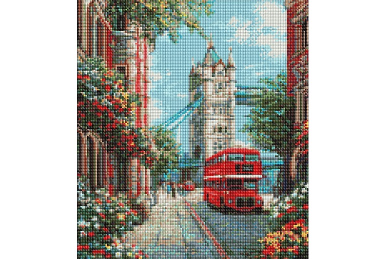 Набір з алмазною мозаїкою Квітучий Лондон" 40х50см  AMO20248"