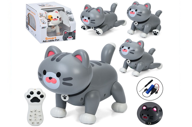 Тварина K48 (12шт) д/к(ІЧ), кіт, 23см, акум, сенсорний, музика, звук, світло, танцює, команди, прогр