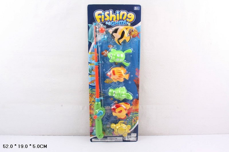 Рибалка арт. 2289B (120шт/2) вудка, 6 рибок,  планшет 52*5*19см.