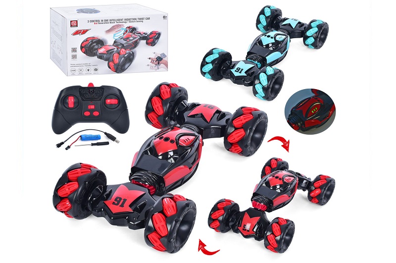 Машинка CV8818-91AB (6шт) р/к, акум, трюків 28см, муз, світло, танц, USBзар, 2кол, в кор-ці, 28,5-19