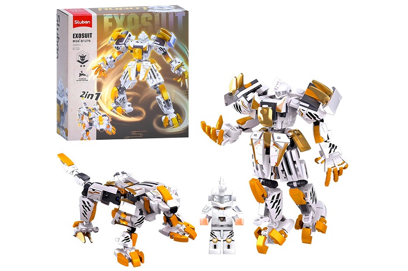 Конструктор SLUBAN M38-B1276 (32шт) 2в1 (робот 16см, тварина), фігурка, 254дет, в кор-ці, 22-23,5-7с